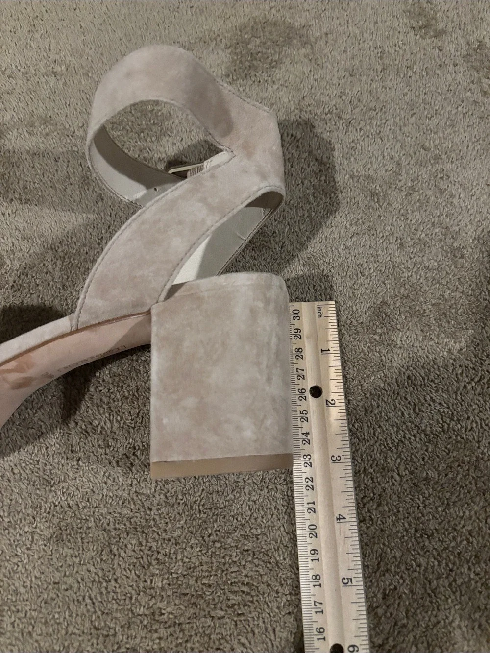 LOUISE ET CIE Tan Suede Hanya Block Heel Platform Sandal - Size 9.5
